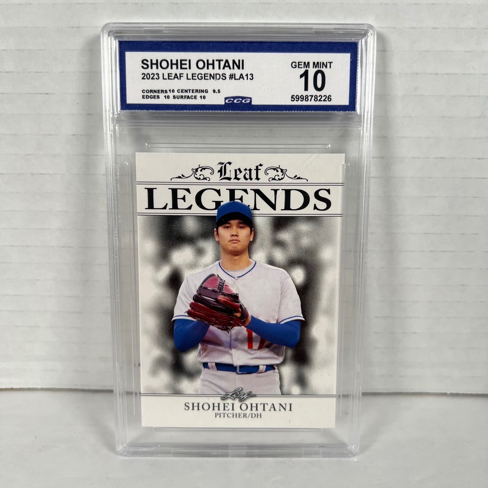 Shohei Ohtani 2023‎ Leaf Legends #LA13 CCG 10 Gem Mint Baseball Card Pitcher DH